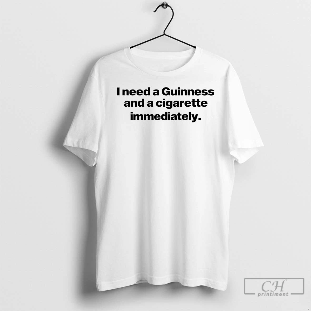 Premium I Need A Guinness And A Cigarette Immediately Shirt Hoodie Sweatshirt | PurePodTees.com