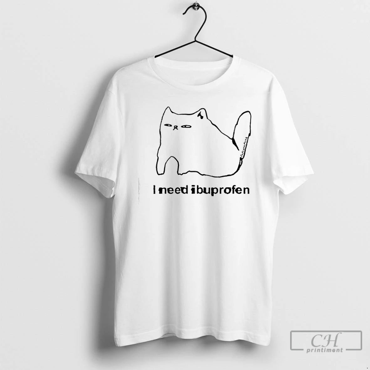 Premium I Need Ibuprofen Cat Graphic T Shirts Hoodie Sweatshirt | PurePodTees.com
