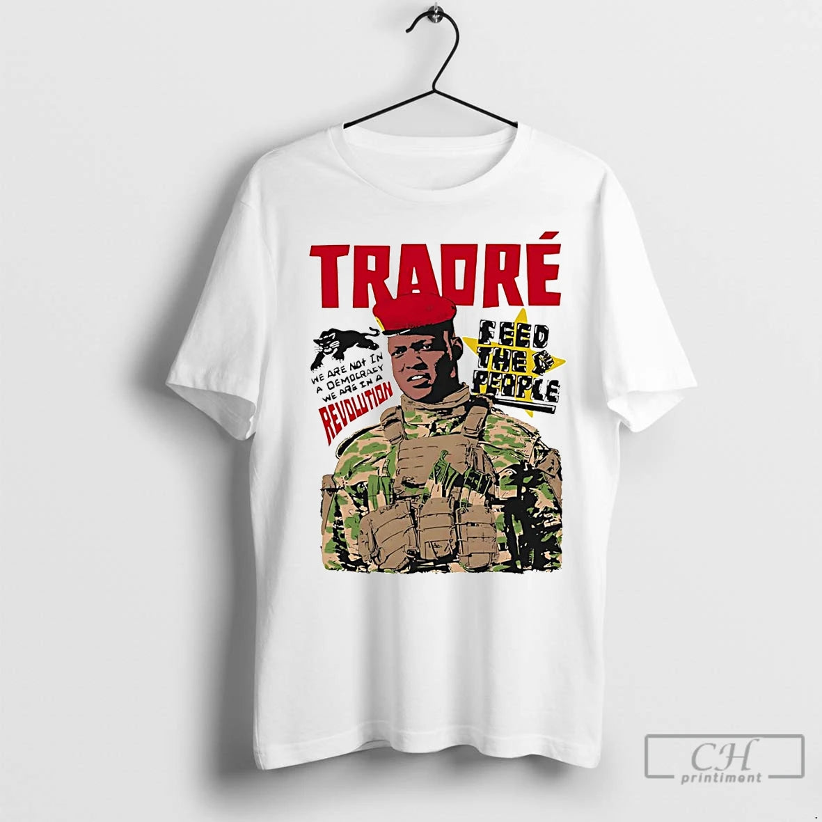Premium Ibrahim Traore Feed The People Revolution Shirt Hoodie Sweatshirt | PurePodTees.com