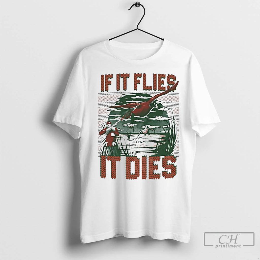 Premium If It Flies It Dies Tacky Christmas Ugly Shirt Hoodie Sweatshirt | PurePodTees.com