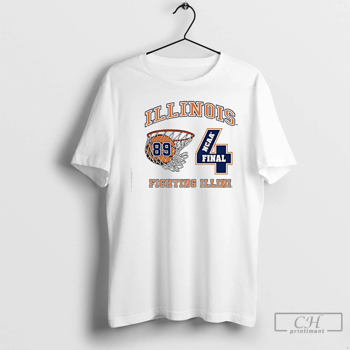 Premium Illinois Fighting Illini Vintage 89 Final Four T Shirts Hoodie Sweatshirt | PurePodTees.com