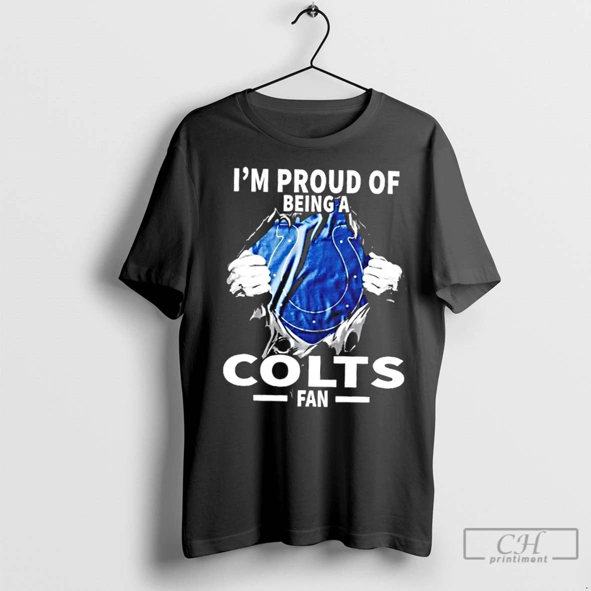 Premium Im Proud Of Being A Indianapolis Colts Fan Shirt Hoodie Sweatshirt | PurePodTees.com