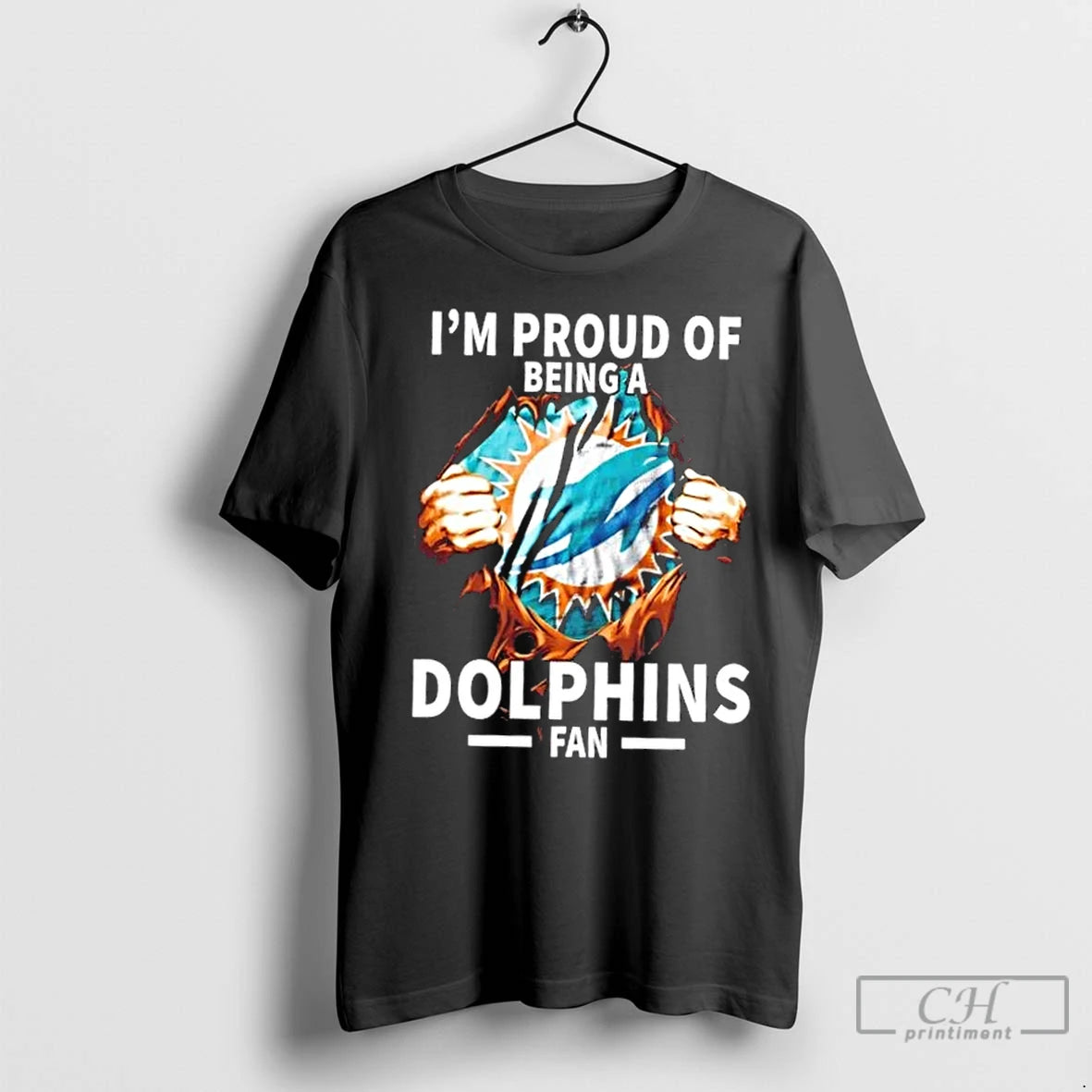 Premium Im Proud Of Being A Miami Dolphins Fan Shirt Hoodie Sweatshirt | PurePodTees.com