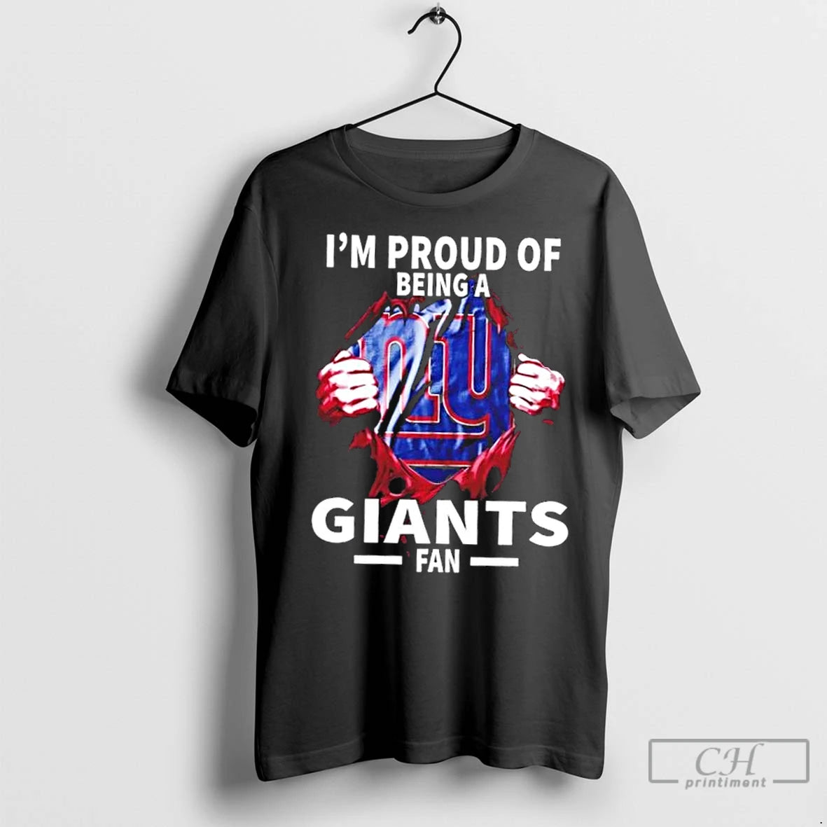 Premium Im Proud Of Being A New York Giants Fan Shirt Hoodie Sweatshirt | PurePodTees.com