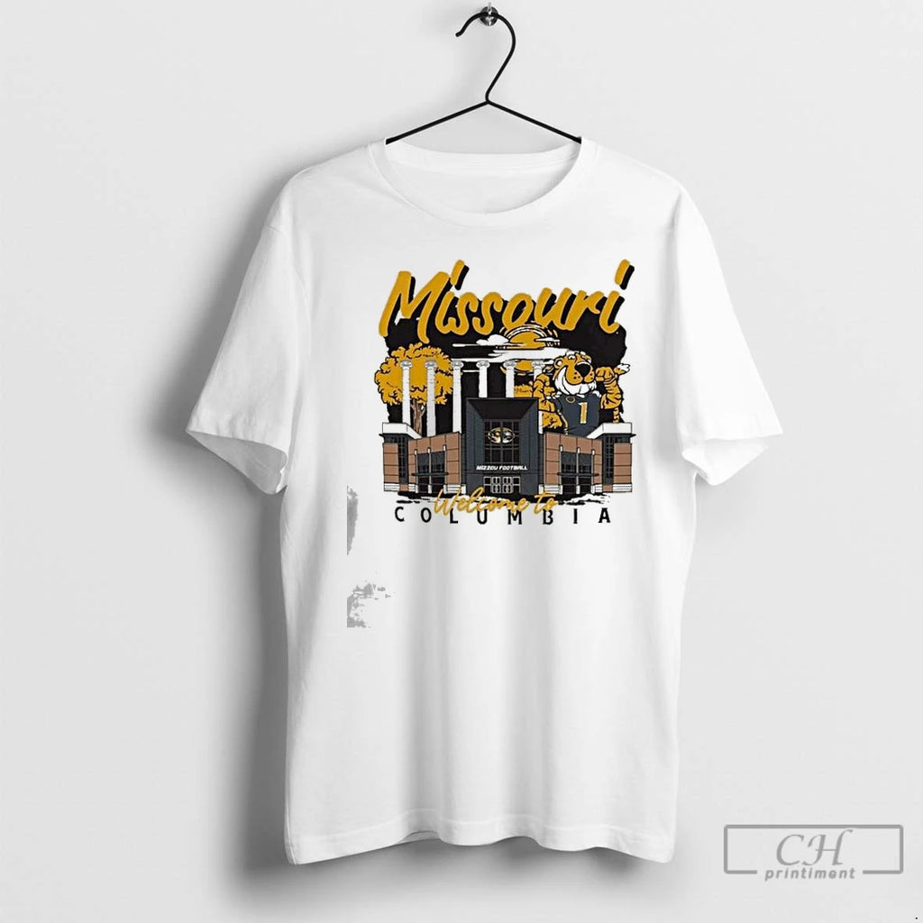 Premium Image One Natural Missouri Tigers Comfort Colors Hand Drawn Campus Stack Shirt Hoodie Sweatshirt | PurePodTees.com