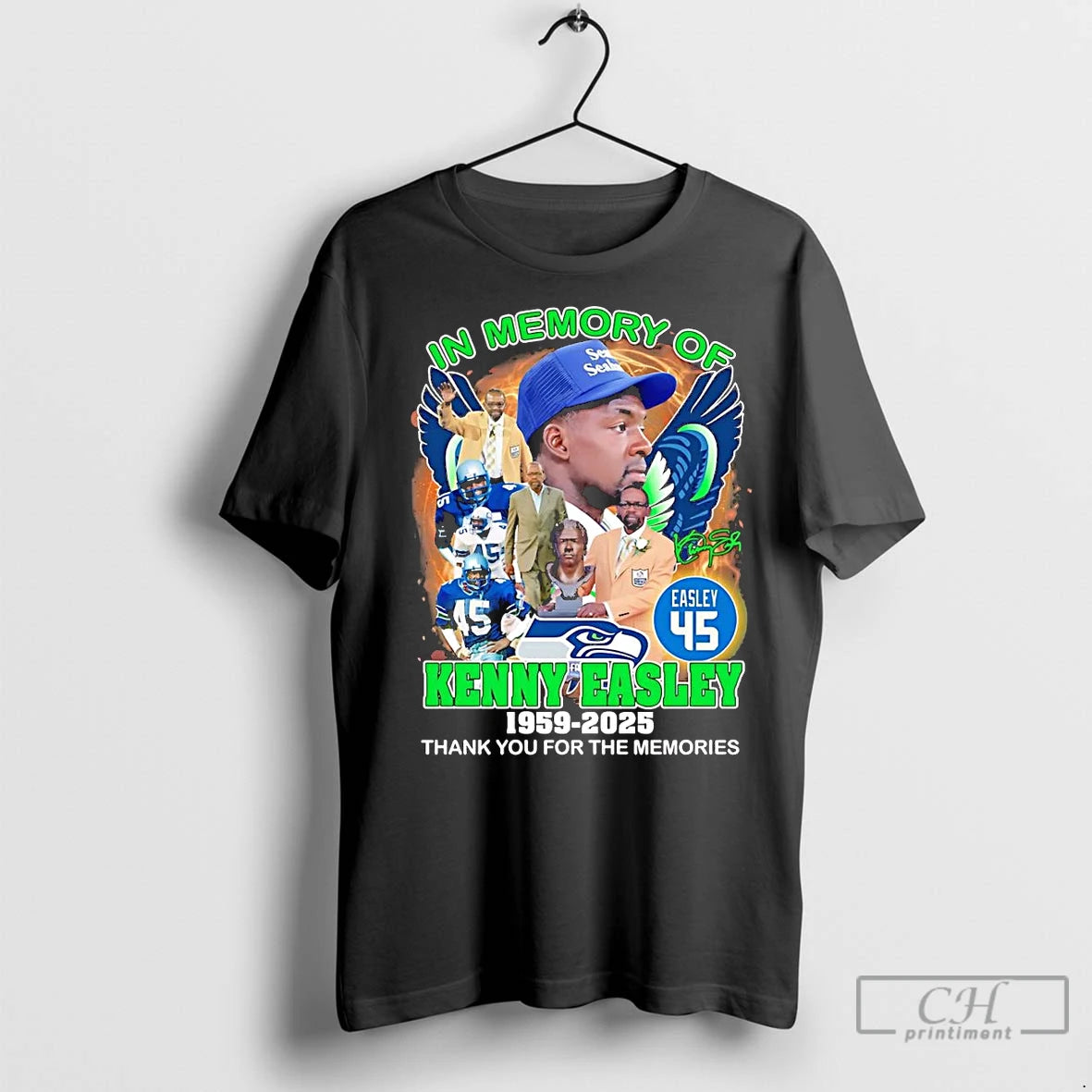 Premium In Memory Of Kenny Easley 1959 2025 Thank You For The Memories Shirt Hoodie Sweatshirt | PurePodTees.com