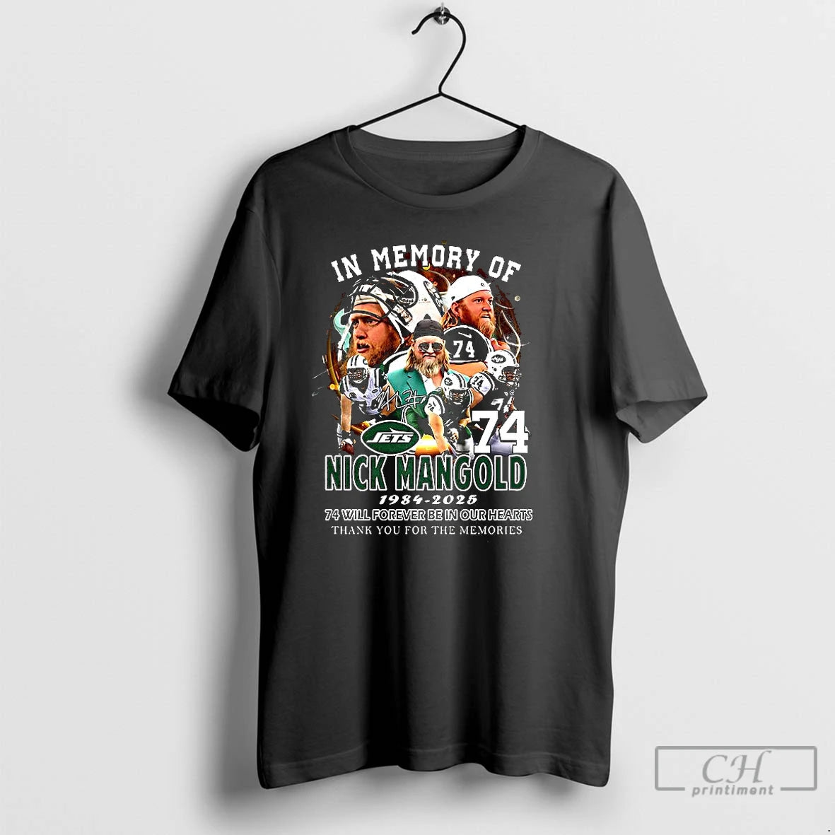 Premium In Memory Of Nick Mangold New York Jets 74 Will Forever Be In Our Shirt Hoodie Sweatshirt | PurePodTees.com