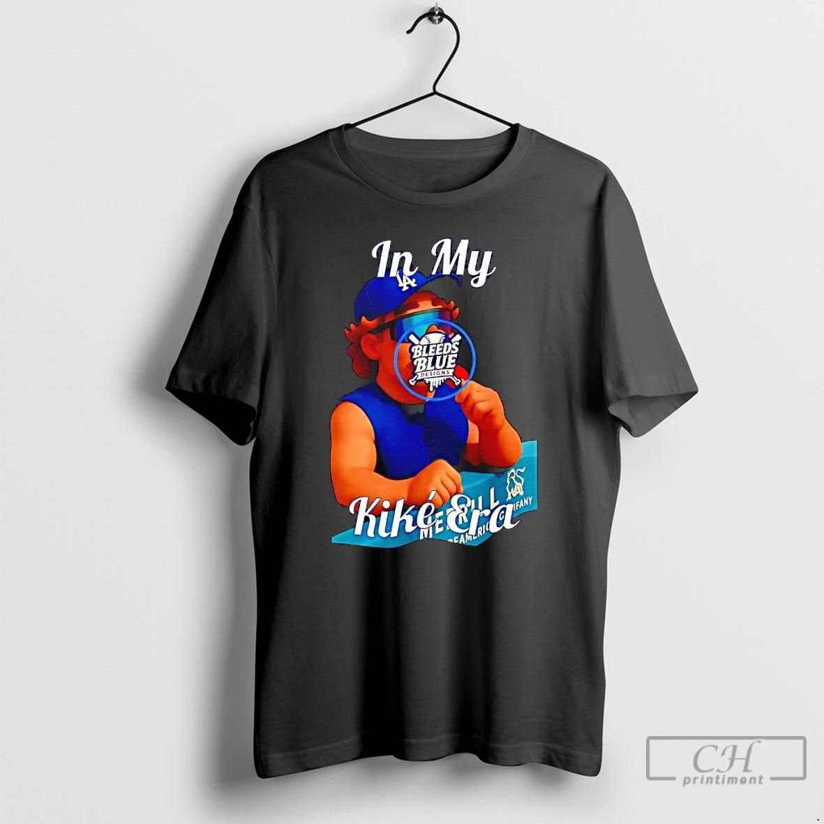 Premium In My Kike Era Los Angeles Dodgers Bleeds Blue T Shirts Hoodie Sweatshirt | PurePodTees.com