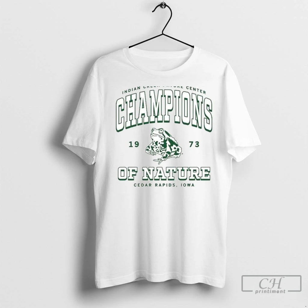 Premium Indian Creek Nature Center Champions Of Nature Circle White Shirt Hoodie Sweatshirt | PurePodTees.com