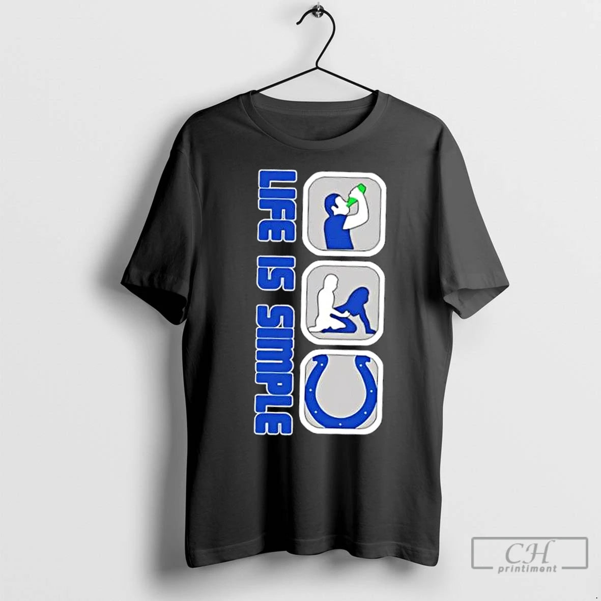 Premium Indianapolis Colts Football Life Is Simple Shirt Hoodie Sweatshirt | PurePodTees.com