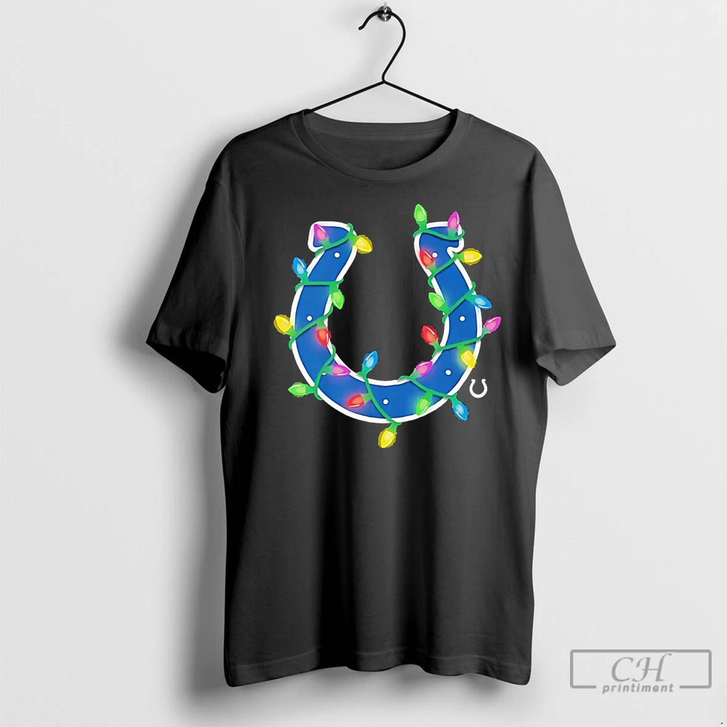 Premium Indianapolis Colts Logo Christmas Light Shirt Hoodie Sweatshirt | PurePodTees.com