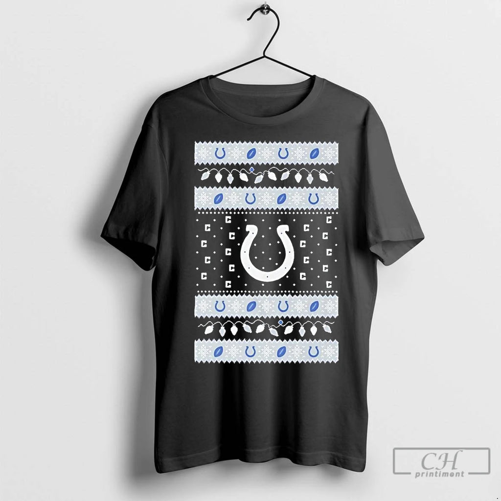 Premium Indianapolis Colts Ugly Christmas Light Shirt Hoodie Sweatshirt | PurePodTees.com