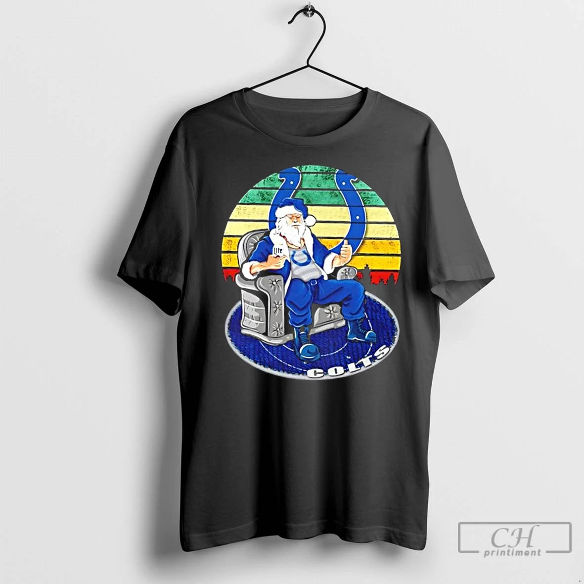 Premium Indianapolis Colts X Santa Claus Christmas Vintage Shirt Hoodie Sweatshirt | PurePodTees.com