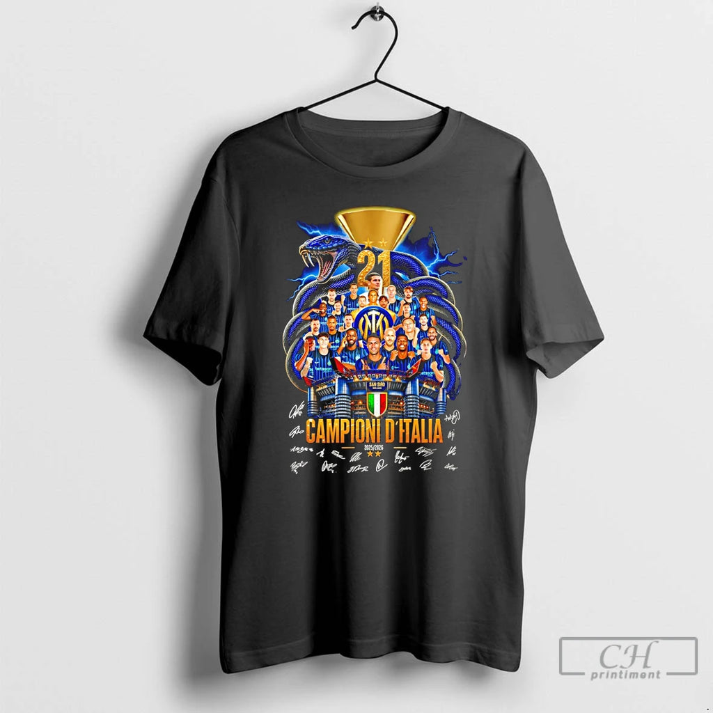Premium Inter Milan Fc Campioni Ditalia San Siro 2025 26 Signatures