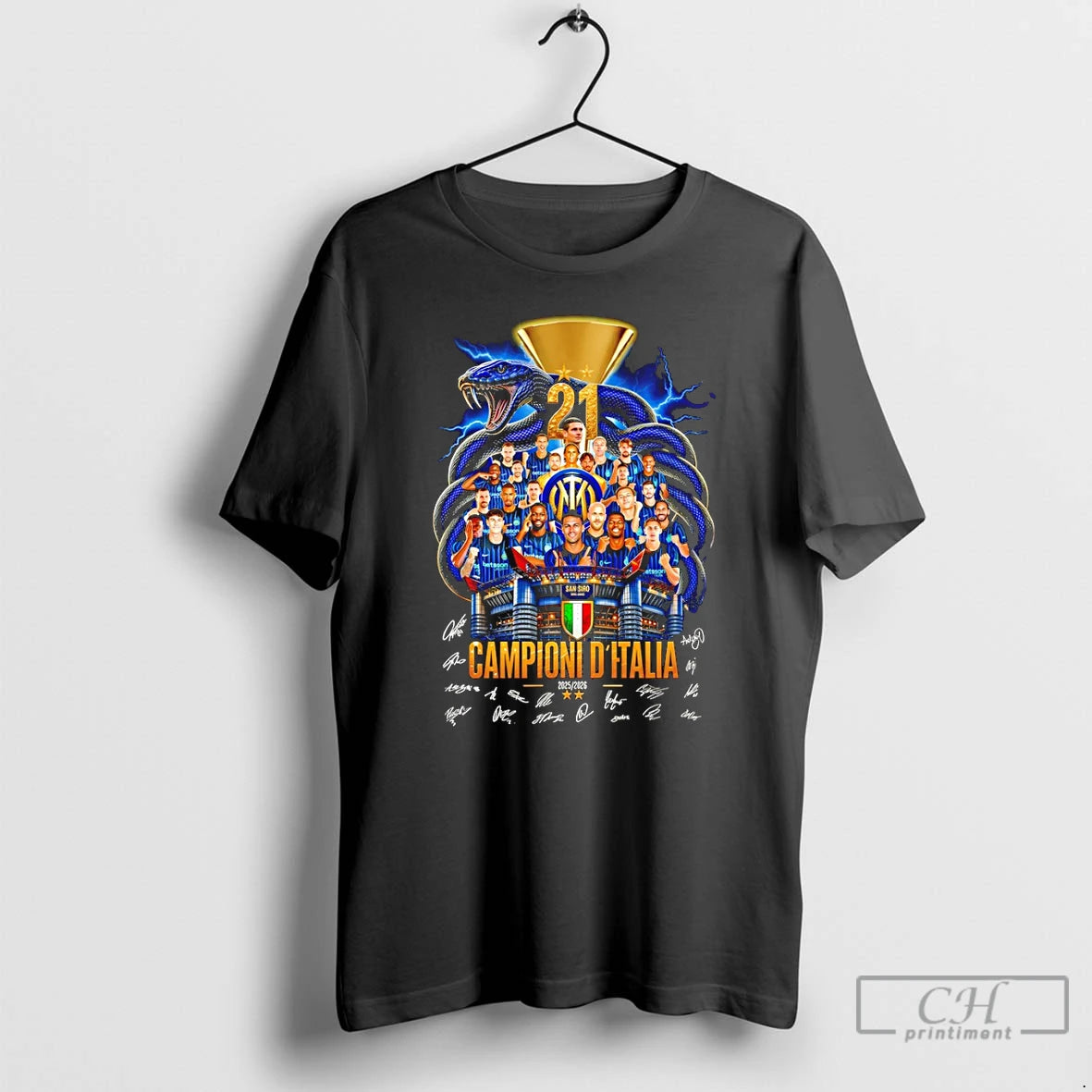 Premium Inter Milan Fc Campioni Ditalia San Siro 2025 26 Signatures