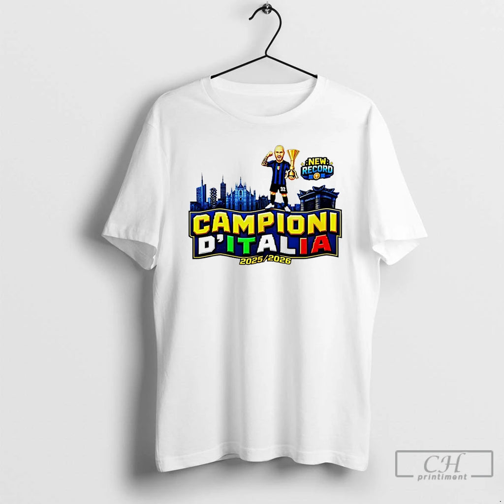 Premium Inter Milan Fc Champions 2025 26 Champions Of Italy 21 Dimarco T Shirts Sweater