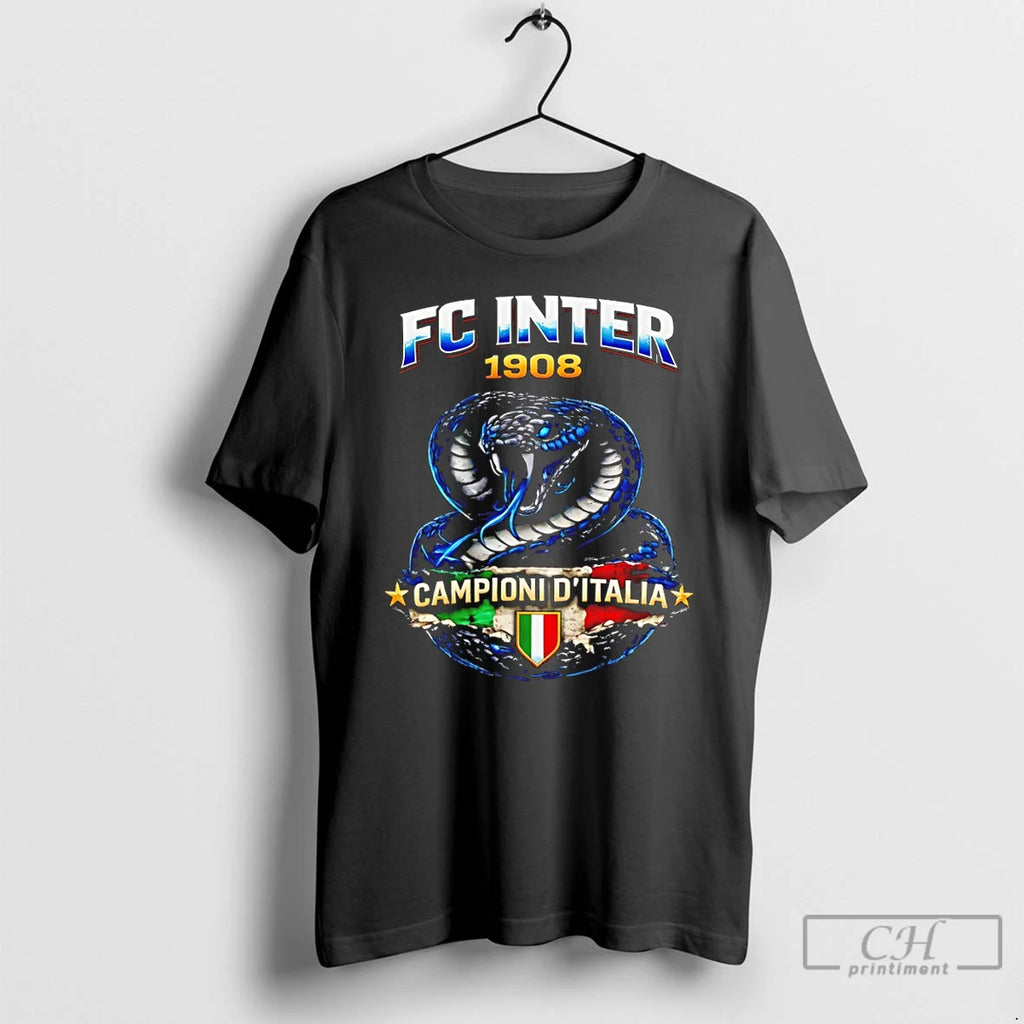 Premium Internazionale Milan Fc Snake Campioni Ditalia 1980 Serie A Champions Of Italy T Shirts