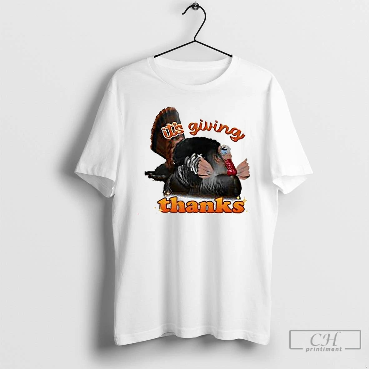 Premium Its Giving Thanks Turkey Thanksgiving T Shirts Hoodie Sweatshirt | PurePodTees.com