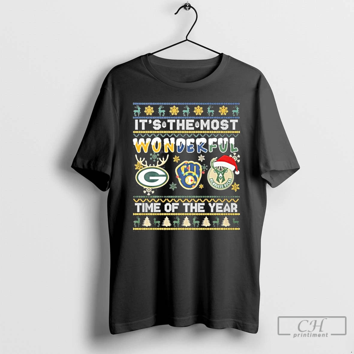 Premium Its The Most Wonderful Time Of The Year The Christmas Wisconsin Sports Teams Shirt Hoodie Sweatshirt