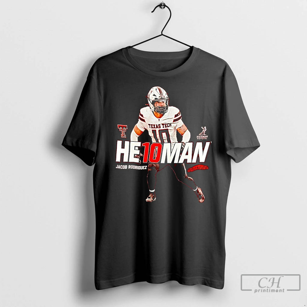 Premium Jacob Rodriguez He10man Heisman Texas Tech Red Raider Shirt Hoodie Sweatshirt | PurePodTees.com