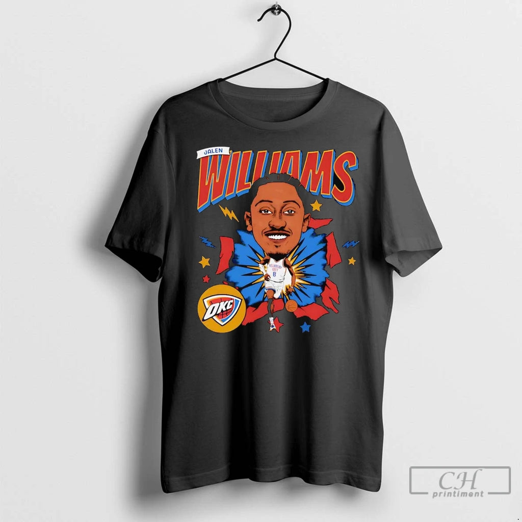 Premium Jalen Williams Caricature Oklahoma City Thunder Shirt Hoodie Sweatshirt | PurePodTees.com