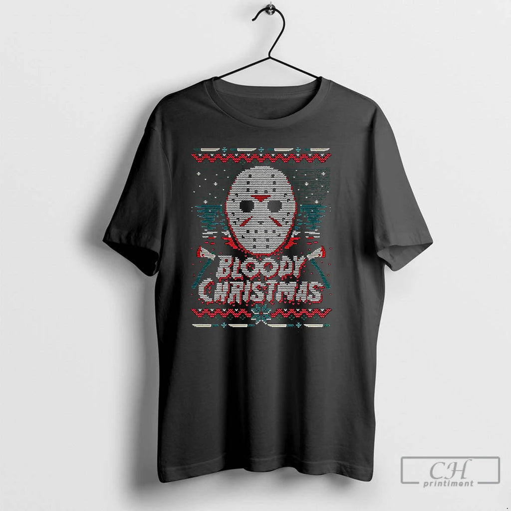 Premium Jason Voorhees Bloody Ugly Christmas Shirt Hoodie Sweatshirt | PurePodTees.com