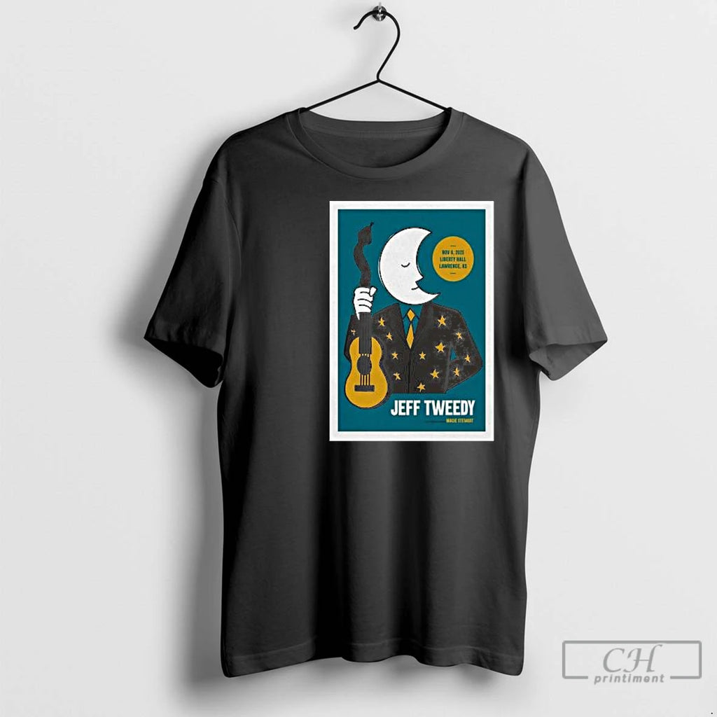 Premium Jeff Tweedy November 8 2025 Lawrence Ks Circle Black Shirt Hoodie Sweatshirt | PurePodTees.com
