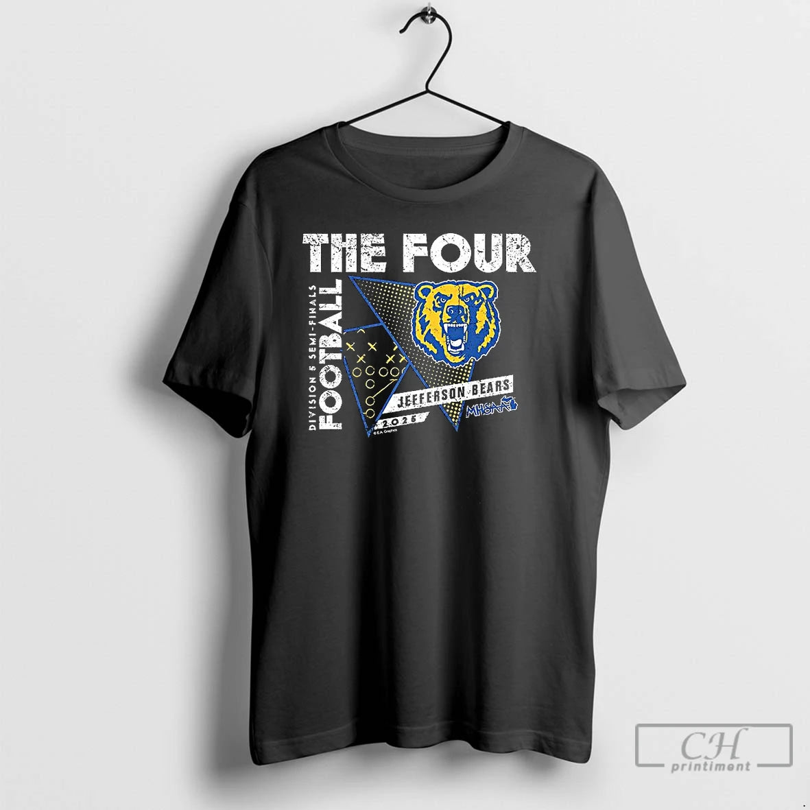 Premium Jefferson Bears 2025 Mhsaa Football Division 5 The Four Shirt Hoodie Sweatshirt | PurePodTees.com