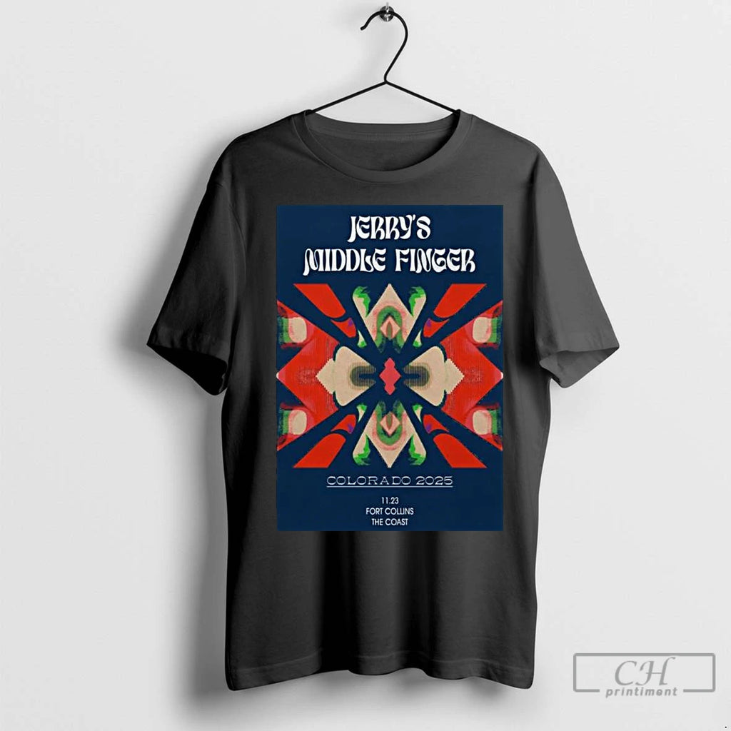 Premium Jerrys Middle Finger Fort Collins Tour On Nov 23 2025 Long Sleve Shirt Hoodie Sweatshirt | PurePodTees.com