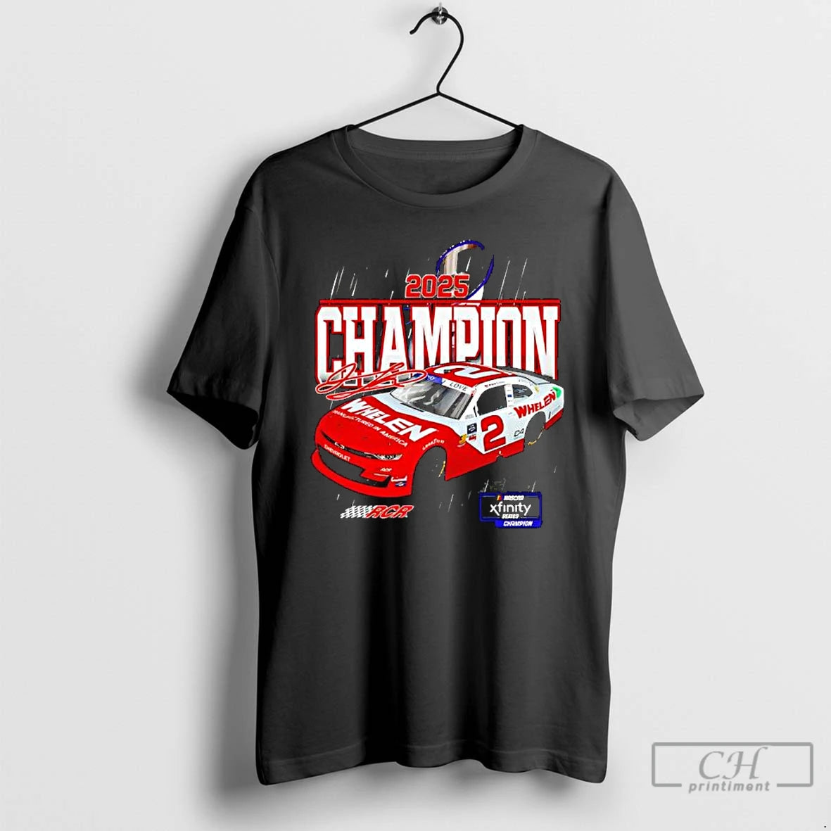 Premium Jesse Love Jr Checkered Flag Sports 2025 Nascar Xfinity Series Champion T Shirts Hoodie Sweatshirt | PurePodTees.com