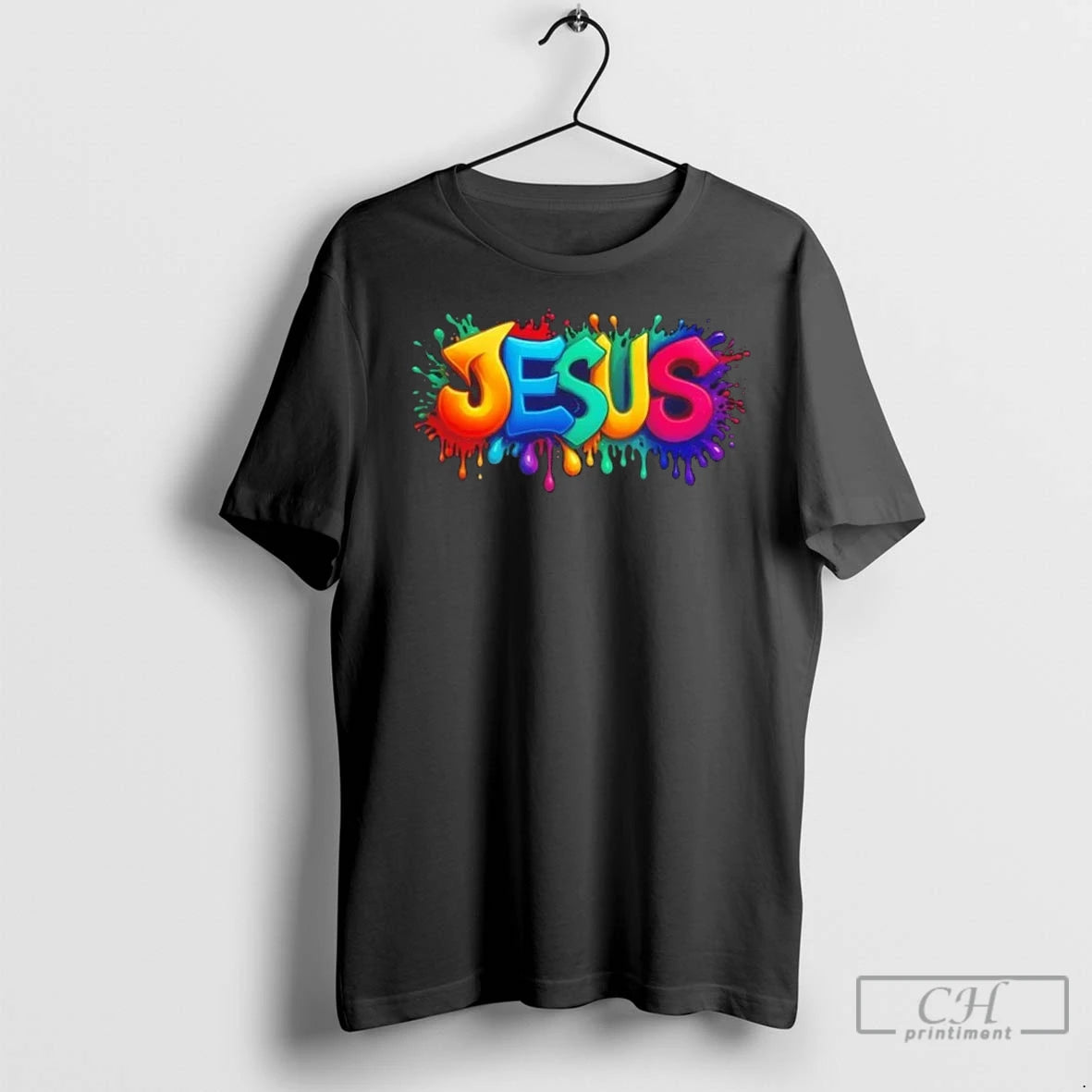 Premium Jesus Colorful Vibrant Splash Shirt Hoodie Sweatshirt | PurePodTees.com
