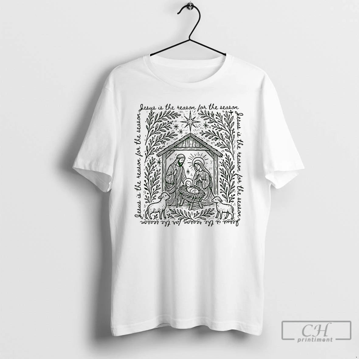 Premium Jesus Is The Reason For The Season Christian Christmas T Shirts Hoodie Sweatshirt | PurePodTees.com
