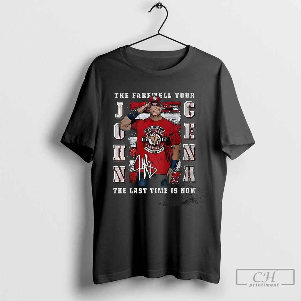 Premium John Cena The Farewell Tour The Last Time Is Now 2025 Signature Shirt Hoodie Sweatshirt | PurePodTees.com