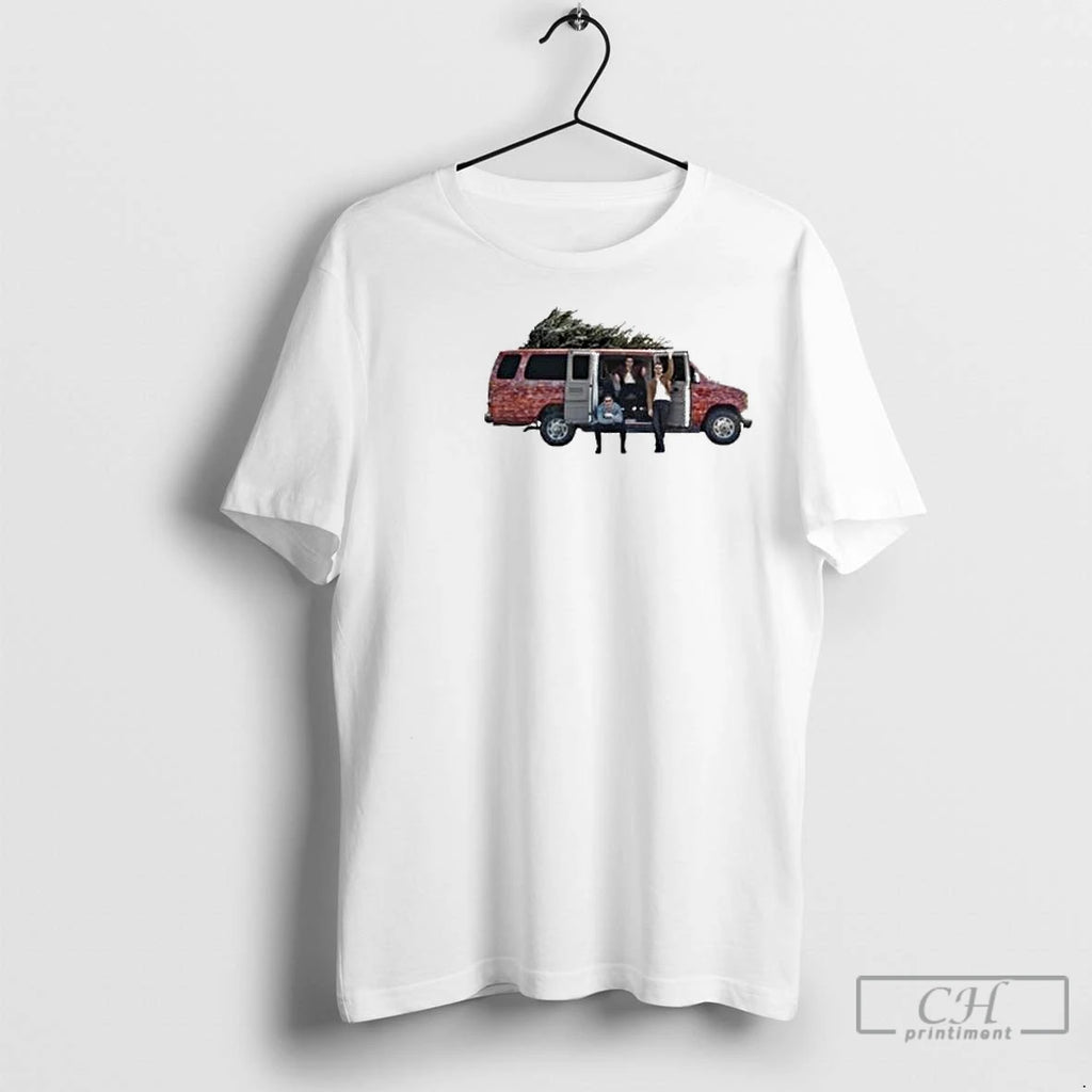 Premium Jonas Brothers Christmas Van Circle White Shirt Hoodie Sweatshirt | PurePodTees.com