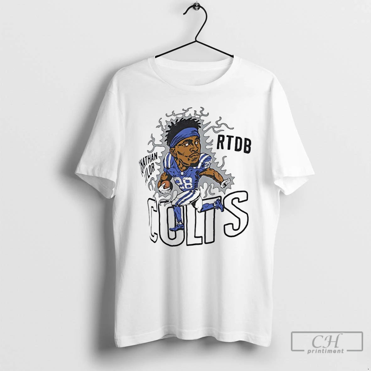 Premium Jonathan Taylor Rtdb Indianapolis Colts Player Caricature T Shirts Hoodie Sweatshirt | PurePodTees.com