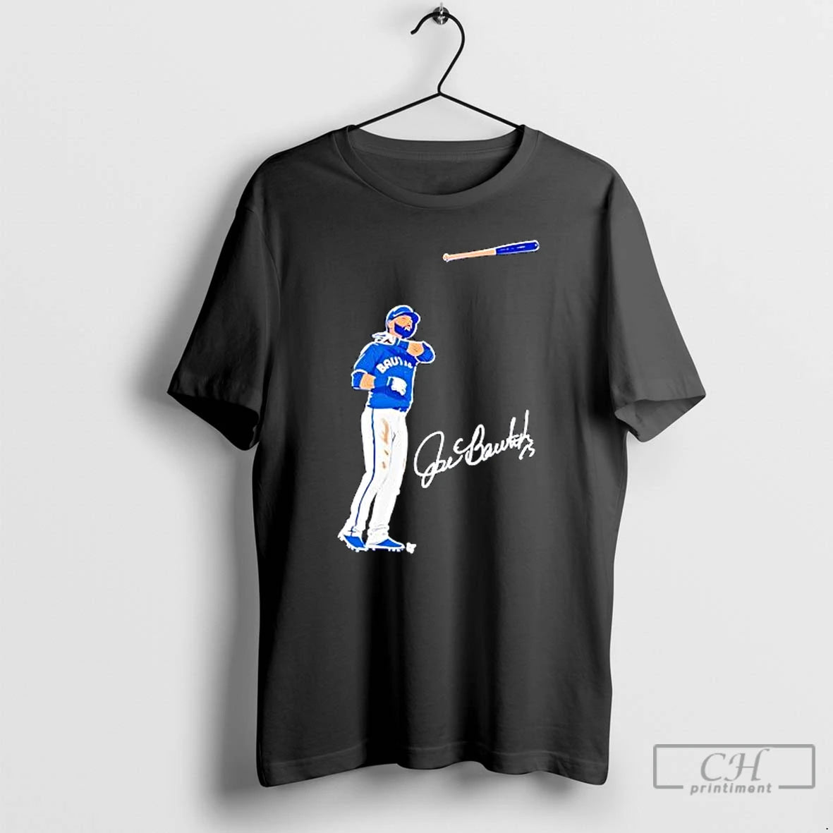 Premium Jose Bautista Baseball Player The Bat Flip Signature T Shirts Hoodie Sweatshirt | PurePodTees.com