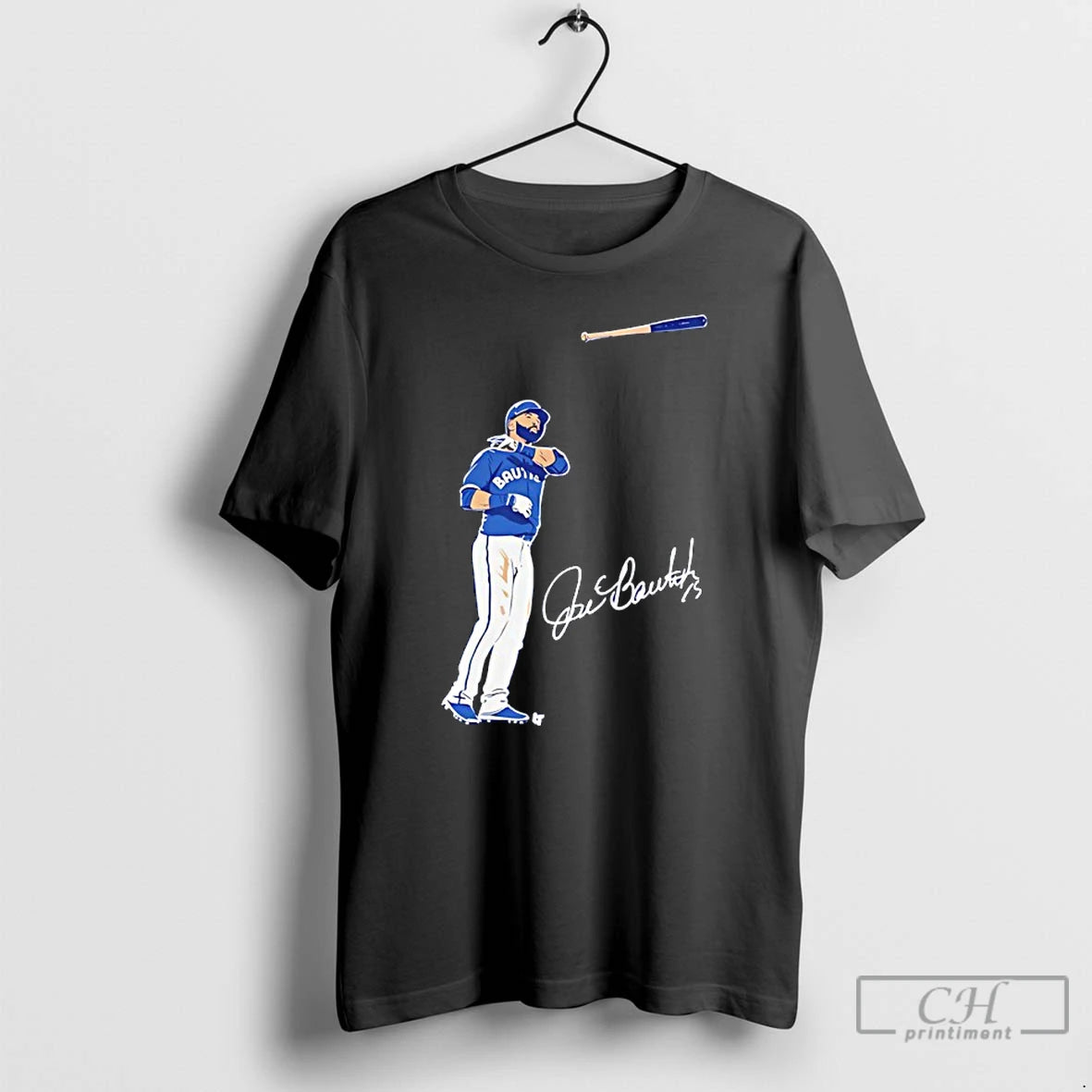 Premium Jose Bautista The Bat Flip Toronto Blue Jays Autographed T Shirts Hoodie Sweatshirt | PurePodTees.com