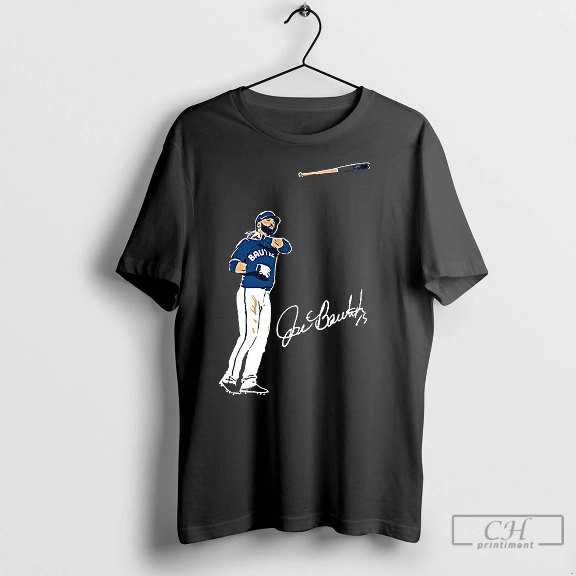Premium Jose Bautista Baseball Player The Bat Flip Signature Shirt Hoodie Sweatshirt | PurePodTees.com