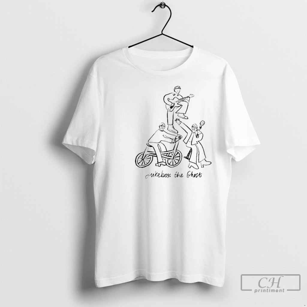 Premium Jukebox The Ghost Bicycle Circle White Shirt Hoodie Sweatshirt | PurePodTees.com