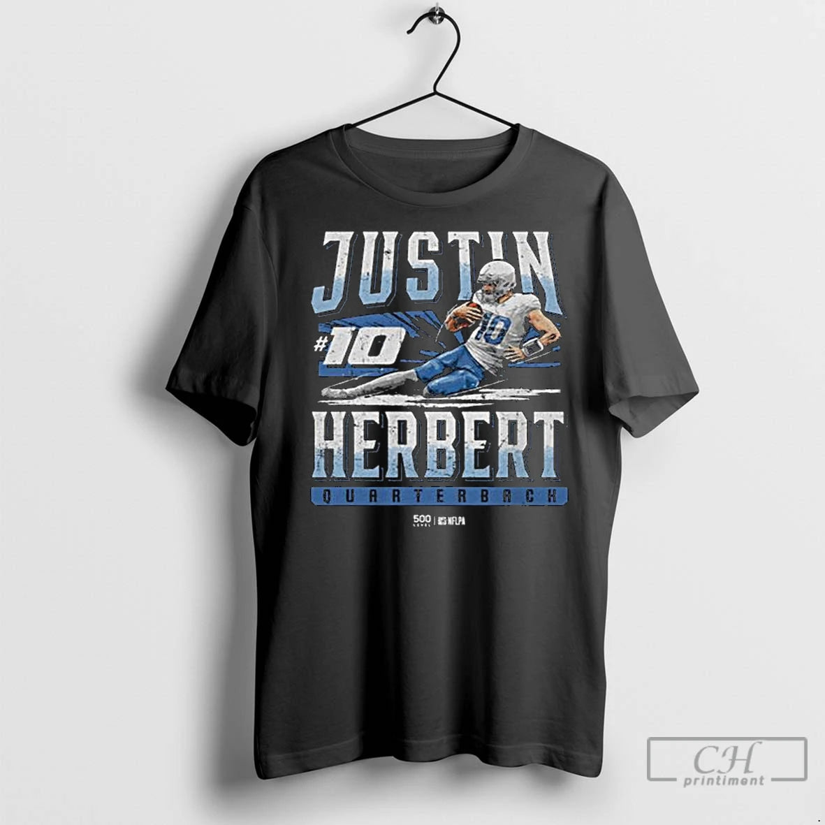 Premium Justin Herbert Los Angeles C Slide Long Sleve Shirt Hoodie Sweatshirt | PurePodTees.com