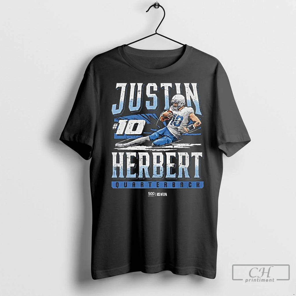 Premium Justin Herbert Quarterback Los Angeles C Slide Long Sleve Shirt Hoodie Sweatshirt | PurePodTees.com