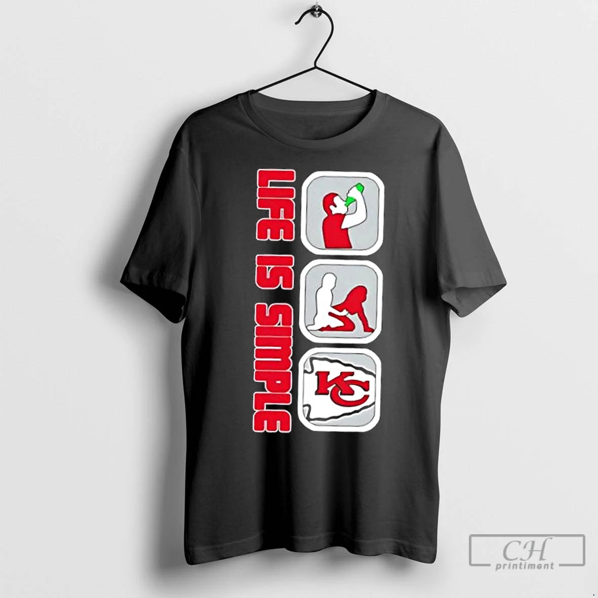 Premium Kansas City Chiefs Football Life Is Simple Shirt Hoodie Sweatshirt | PurePodTees.com