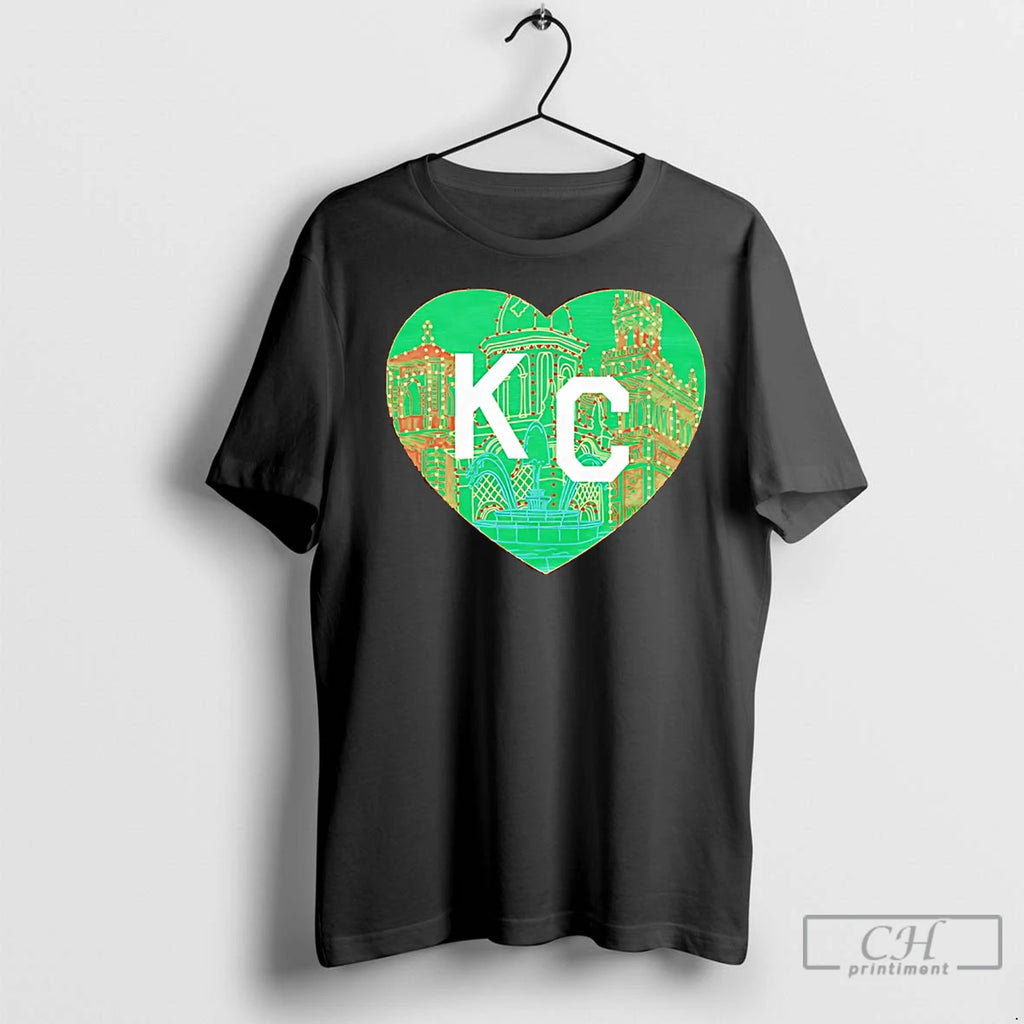 Premium Kansas City Heart Plaza Lights Christmas Shirt Hoodie Sweatshirt | PurePodTees.com