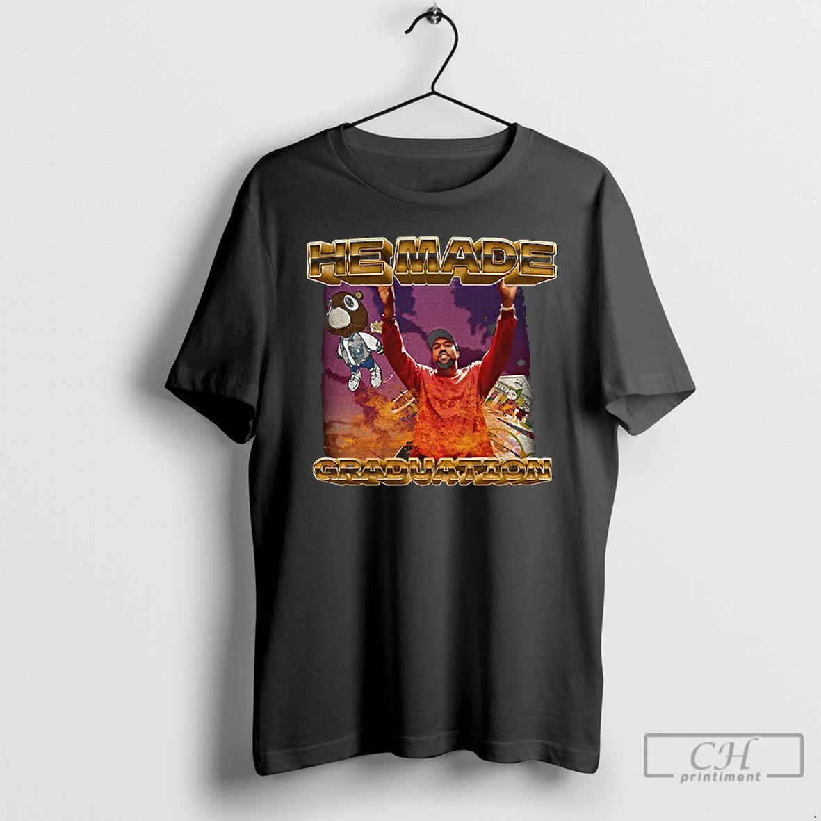 Premium Kanye West He Made Graduation T Shirts Hoodie Sweatshirt | PurePodTees.com