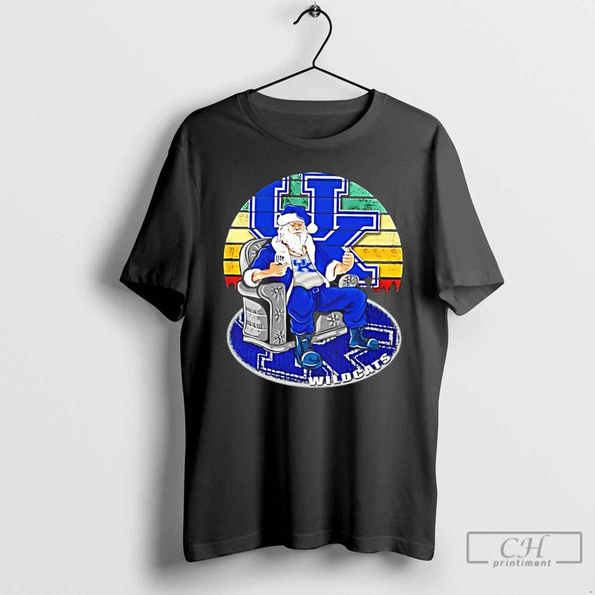 Premium Kentucky Wildcats X Santa Claus Christmas Vintage T Shirts Hoodie Sweatshirt | PurePodTees.com
