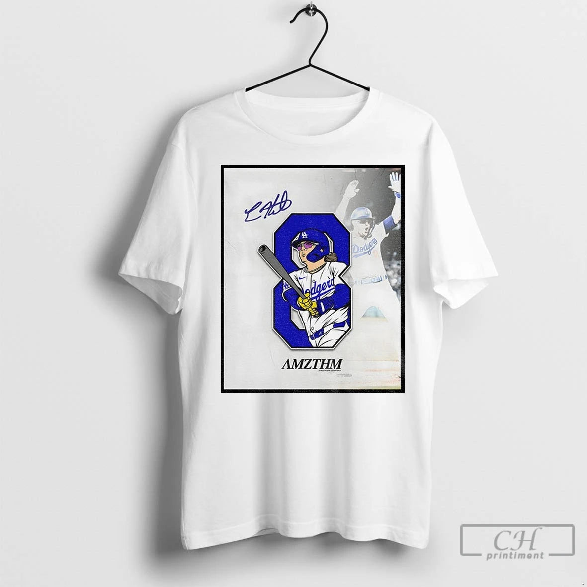 Premium Kike Hernandez 8 Amzthm Los Angeles Dodgers Mlb Baseball Players 2025 Signature Shirt Hoodie Sweatshirt