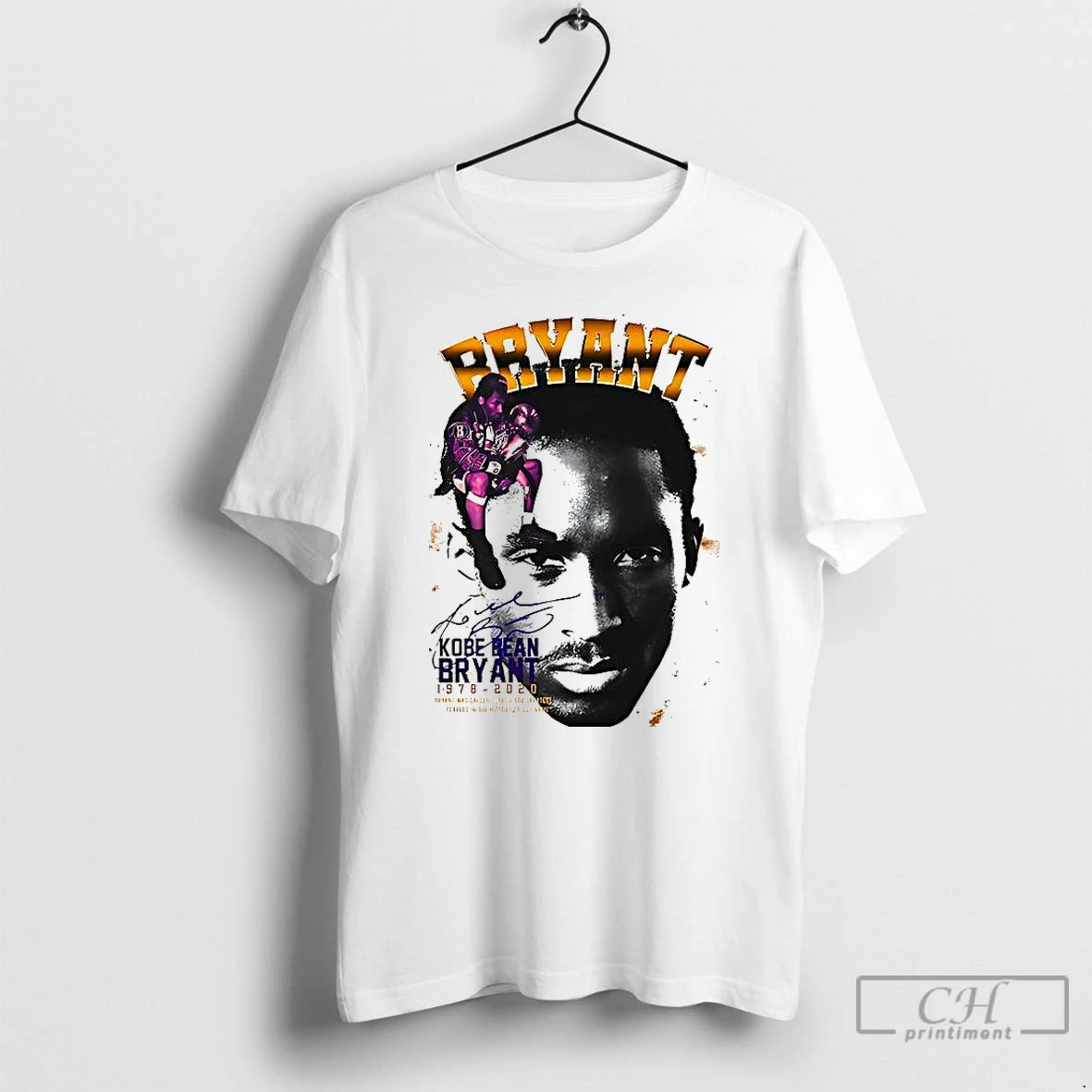 Premium Kobe Bryant Los Angeles Lakers Basketball Tribute Signature Vintage T Shirts Hoodie Sweatshirt | PurePodTees.com