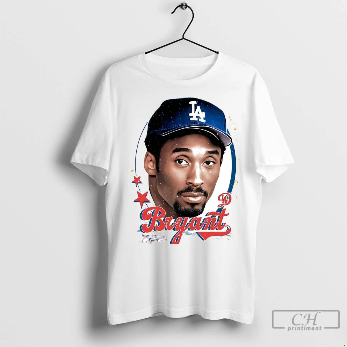 Premium Kobe Bryant Portrait Los Angeles Dodgers Shirt Hoodie Sweatshirt | PurePodTees.com