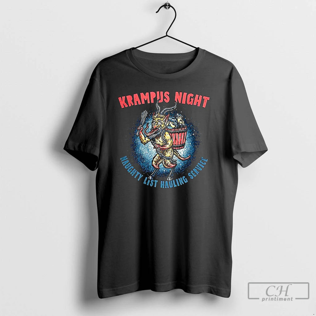Premium Krampus Night Naughty List Hauling Service Horror Christmas T Shirts Hoodie Sweatshirt | PurePodTees.com