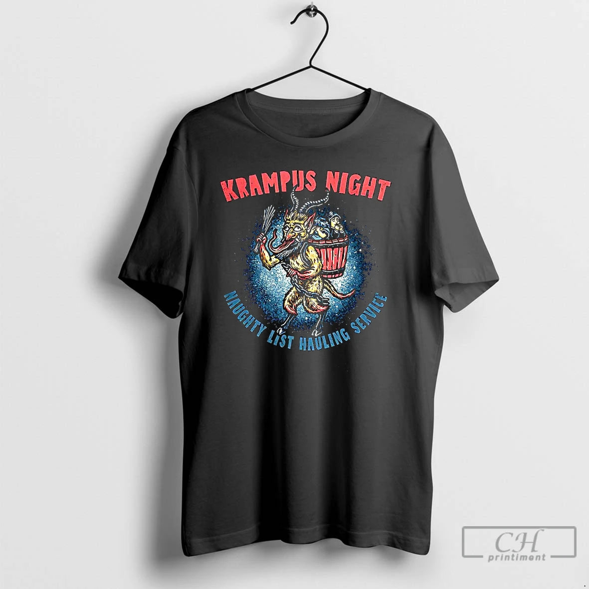 Premium Krampus Night Naughty List Hauling Service Horror Christmas T Shirts Hoodie Sweatshirt | PurePodTees.com